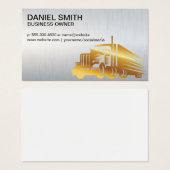 Gouden vrachtwagencombinatie | Vrachtwagenchauffeu Visitekaartje (Voorkant /achterkant)