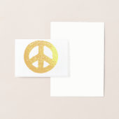 Gouden Vredessymbool Folie Folie Kaarten (Display)