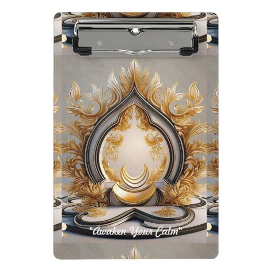 Gouden vredige uren mini klembord (Voorkant)