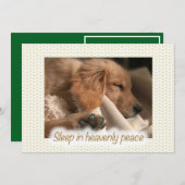 Gouden Vreedzame Puppy Plat Kerstkaart (Voorkant / Achterkant)