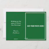 Gouden Vreedzame Puppy Plat Kerstkaart (Achterkant)