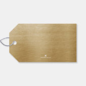 Gouden vrolijk kerstfeest cadeaulabel (Achterkant Horizontaal)