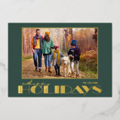 Gouden vrolijke feestdagen foto (Voorkant)