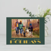 Gouden vrolijke feestdagen foto (Staand Voorkant)