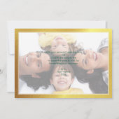 Gouden Vrolijke Kerstmis, 2-foto berijpte terug Feestdagenkaart (Achterkant)