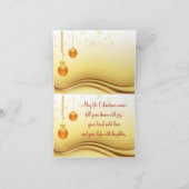Gouden Vrolijke Kerstmis Feestdagen Kaart (Binnen)