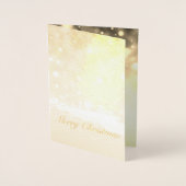 Gouden vrolijke kerstvakantie folie kaarten (Voorkant)