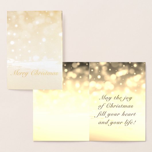 Gouden vrolijke kerstvakantie folie kaarten (Display)
