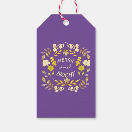 GOUDEN VROLIJKHEID EN HELDER gepersonaliseerd Cadeaulabel (Voorkant)