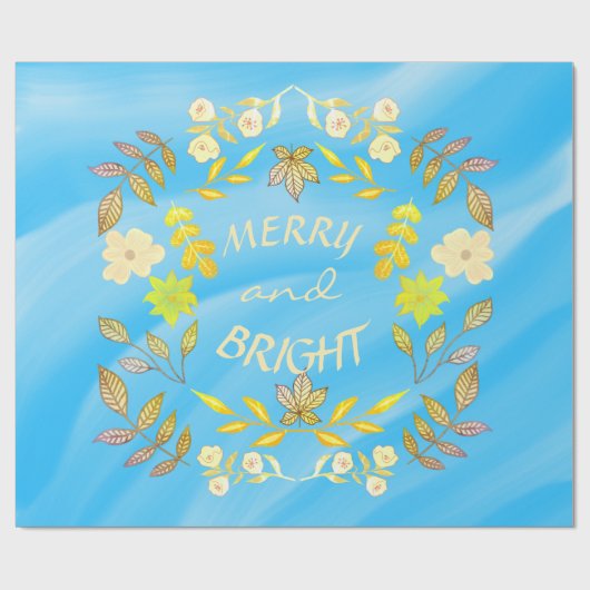 GOUDEN VROLIJKHEID EN HELDER gepersonaliseerd Cadeaupapier (Vlak)