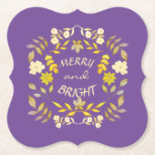 GOUDEN VROLIJKHEID EN HELDER gepersonaliseerd Kartonnen Onderzetters (Voorkant)