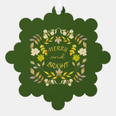 GOUDEN VROLIJKHEID EN HELDER gepersonaliseerd Ornament Kaart (Achterkant)