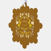 GOUDEN VROLIJKHEID EN HELDER gepersonaliseerd Ornament Kaart (Links)