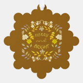 GOUDEN VROLIJKHEID EN HELDER gepersonaliseerd Ornament Kaart (Achterkant)