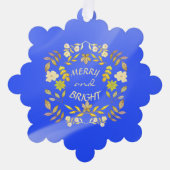 GOUDEN VROLIJKHEID EN HELDER gepersonaliseerd Ornament Kaart (Voorkant)