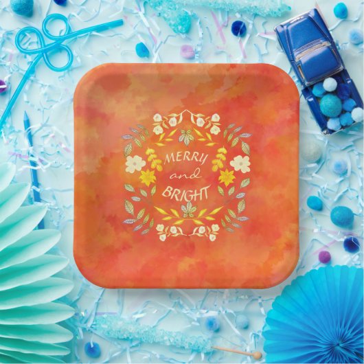 GOUDEN VROLIJKHEID EN HELDER gepersonaliseerd Papieren Bordje (Feest)