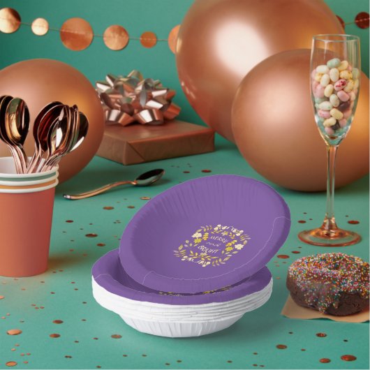 GOUDEN VROLIJKHEID EN HELDER gepersonaliseerd Papieren Kommen (Multi)