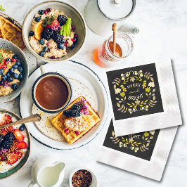 GOUDEN VROLIJKHEID EN HELDER gepersonaliseerd Servet