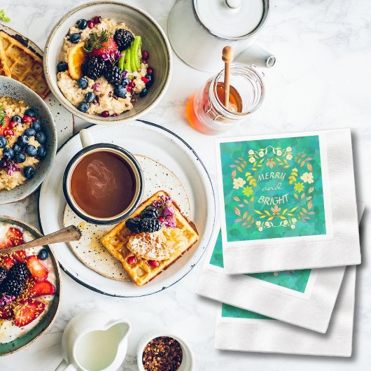 GOUDEN VROLIJKHEID EN HELDER gepersonaliseerd Servet