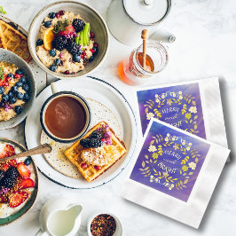 GOUDEN VROLIJKHEID EN HELDER gepersonaliseerd Servet