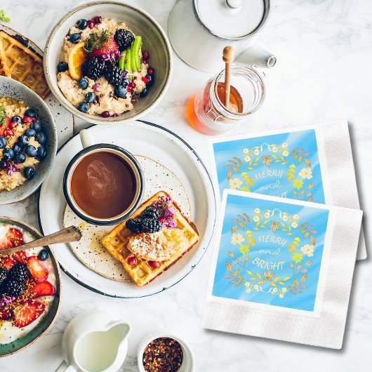 GOUDEN VROLIJKHEID EN HELDER gepersonaliseerd Servet