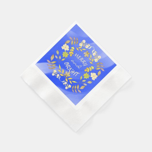 GOUDEN VROLIJKHEID EN HELDER gepersonaliseerd Servet (Hoek)