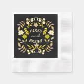 GOUDEN VROLIJKHEID EN HELDER gepersonaliseerd Servet (Voorkant)