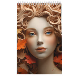 Gouden Vrouw Val Vrouwen Oranje Bruin Taan Goud Da Kalender