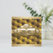 Gouden vrouwen 40ste verjaardagsfeest kaart (Staand voorkant)