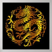 Gouden Vuur: De gravure van een draak Poster (Voorkant)