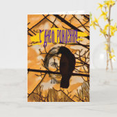 Gouden Vuur Raven Gezicht Kaart (Gele Bloem)