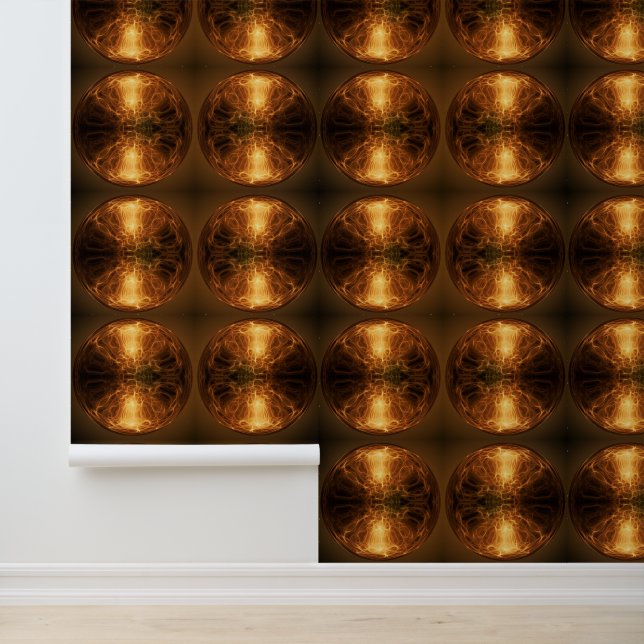 Gouden Vuurballen Behang (Applicatie)