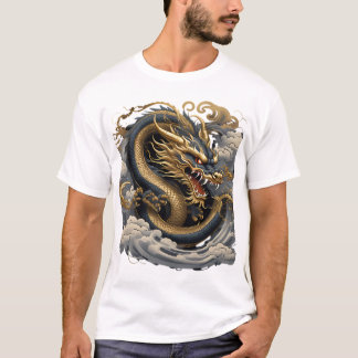 Gouden Vuurdraak – Mythische Kracht T-Shirt