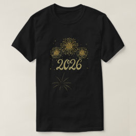 Gouden Vuurwerk 2026 Nieuwjaarsontwerp T-shirt