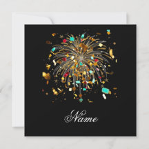 Gouden Vuurwerk & Confetti Feest