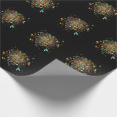 Gouden Vuurwerk & Confetti Feest Cadeaupapier (Hoek)
