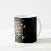 Gouden Vuurwerk & Confetti Feest Koffiemok (Voorkant rechts)