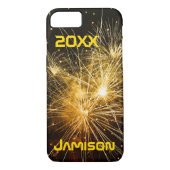 Gouden Vuurwerk op Donkere Achtergrond Custom Case-Mate iPhone Case (Achterkant)