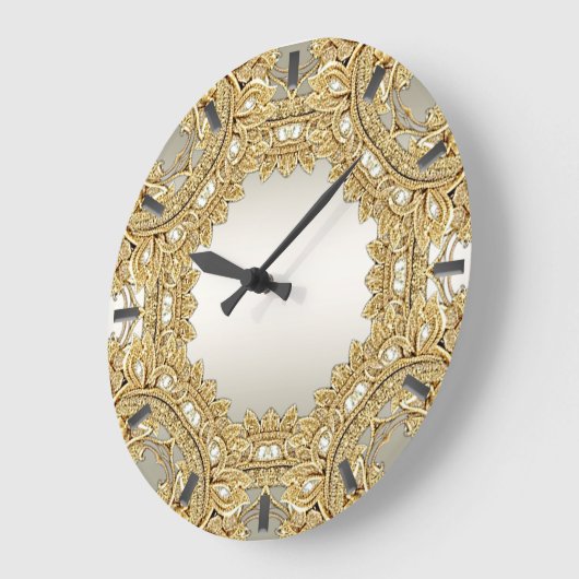 Gouden  wandklok (Hoek)