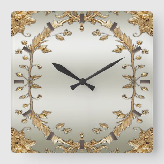 Gouden  wandklok (Voorkant)