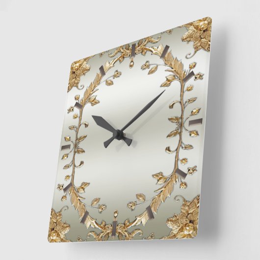 Gouden  wandklok (Hoek)