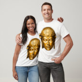 Gouden Warrior Face T-shirt Wit (Unisex)