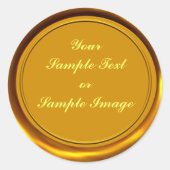 gouden-waszegel ronde sticker (Voorkant)