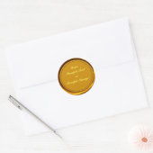 gouden-waszegel ronde sticker (Envelop)
