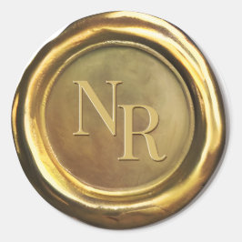 Gouden waszegel Vintage chique trouwstickers Ronde Sticker