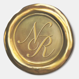 Gouden waszegel vintage op maat gemaakte trouwstic ronde sticker