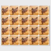 Gouden Water Wilde Eend Foto Cadeaupapier (Vlak)
