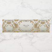 Gouden  waterflesetiket waterfles etiket (Enkel label)