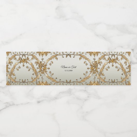 Gouden waterflesetiket waterfles etiket (Enkel label)