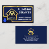 Gouden waterleidingen lekken Lijst Visitekaartje (Voorkant / Achterkant)